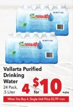 Vallarta Supermarkets Vallarta Purified Drinking Water offer