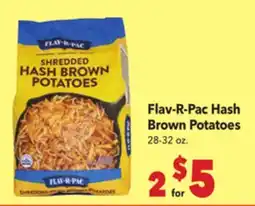 Vallarta Supermarkets Flav-R-Pac Hash Brown Potatoes offer