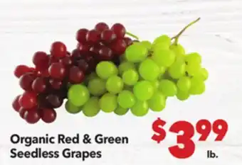 Vallarta Supermarkets Organic Red & Green Seedless Grapes offer