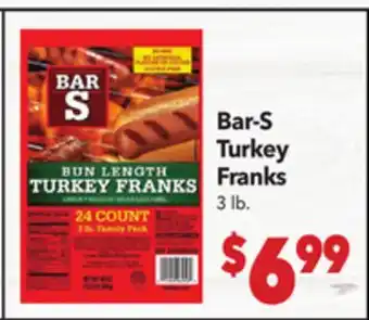 Vallarta Supermarkets Bar-S Turkey Franks offer