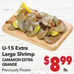 Vallarta Supermarkets U-15 Extra Large Shrimp offer