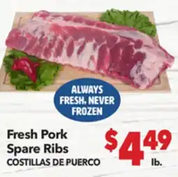 Vallarta Supermarkets Fresh Pork Spare Ribs offer