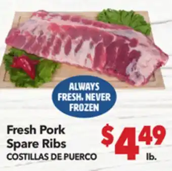 Vallarta Supermarkets Fresh Pork Spare Ribs offer