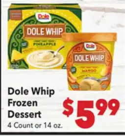 Vallarta Supermarkets Dole Whip Frozen Dessert offer