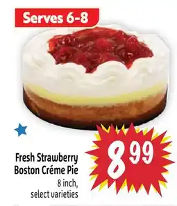 Foodmaxx Fresh Strawberry Boston Créme Pie offer