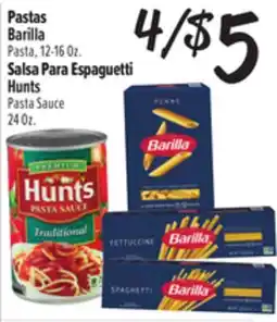 El Super Barilla Pasta, 12-16 Oz. Hunts Pasta Sauce 24 Oz offer