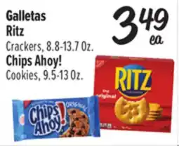 El Super Galletas Ritz, Crackers, 8.8-13.7 Oz. Chips Ahoy! Cookies, 9.5-13 Oz offer