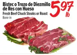 El Super Fresh Beef Chuck Steaks or Roast offer