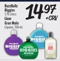 El Super BuzzBallz Biggies 1.75 Liters Licor Gran Malo 750 ml offer