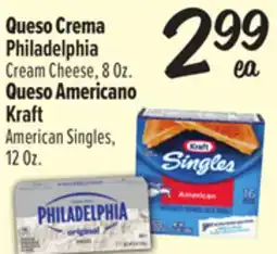 El Super Queso Crema Philadelphia. Queso Americano Kraft offer