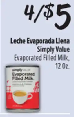 El Super Simply Value Evaporated Filled Milk offer