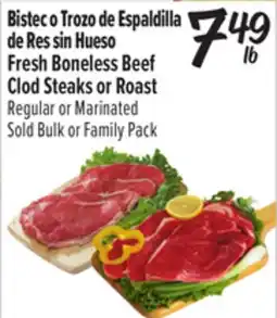 El Super Fresh Boneless Beef Clod Steaks or Roast offer