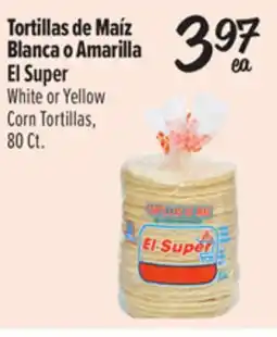 El Super White or Yellow Corn Tortillas, 80 Ct offer