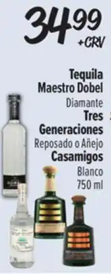 El Super Tequila Maestro Dobel Diamante Tres Generaciones Reposado o Añejo Casamigos offer