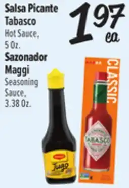 El Super Salsa Picante Tabasco, Hot Sauce, 5 Oz. Sazonador Maggi, Seasoning Sauce, 3.38 Oz offer