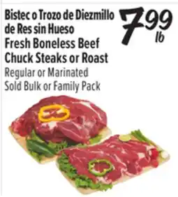 El Super Fresh Boneless Beef Chuck Steaks or Roast offer