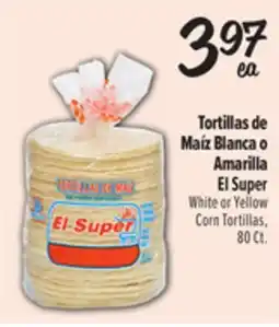 El Super Fresh El Super White or Yellow Corn Tortillas offer