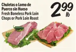 El Super Fresh Fresh Boneless Pork Loin Chops or Pork Loin Roast offer