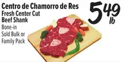 El Super Fresh Fresh Center Cut Beef Shank offer