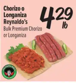 El Super Fresh Reynaldo's Bulk Premium Chorizo or Longaniza offer