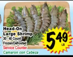 Superior Grocers Head-On Large Shrimp offer