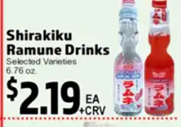 Superior Grocers Shirakiku Ramune Drinks offer