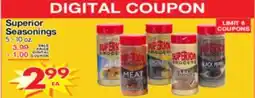 Superior Grocers Superior Seasonings offer