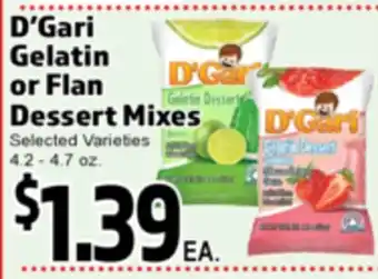 Superior Grocers D'Gari Gelatin or Flan Dessert Mixes offer