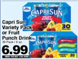 Superior Grocers Capri Sun Variety Pack or Fruit Punch Drink offer