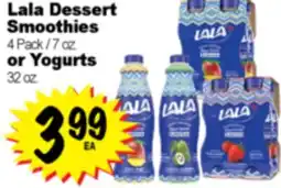 Superior Grocers Lala Dessert Smoothies 4 Pack / 7 oz. or Yogurts 32 oz offer