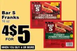 Superior Grocers Bar S Franks offer