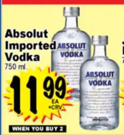 Superior Grocers Absolut Imported Vodka offer