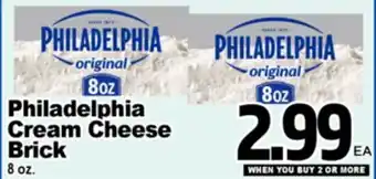 Superior Grocers Philadelphia Cream Cheese Brick offer