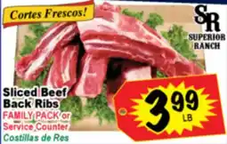 Superior Grocers Sliced Beef Back Ribs offer