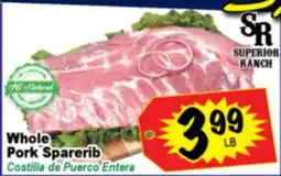 Superior Grocers Whole Pork Sparerib offer