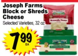 Superior Grocers Joseph Farms Block or Shreds Cheese offer
