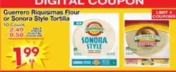 Superior Grocers Guerrero Riquisimas Flour or Sonora Style Tortilla offer