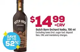 Grocery Outlet Dutch Barn Orchard Vodka offer