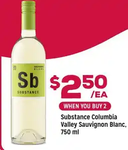 Grocery Outlet Substance Columbia Valley Sauvignon offer