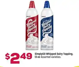 Grocery Outlet SimplyGO Whipped Dairy Topping 13 oz offer