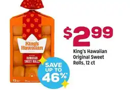 Grocery Outlet King's Hawaiian Original Sweet Rolls, 12 ct offer