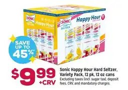 Grocery Outlet Sonic Happy Hour Hard Seltzer, Variety Pack offer