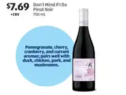Aldi Don't Mind If I Do Pinot Noir offer