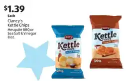 Aldi Clancy's Kettle Chips Mesquite BBQ or Sea Salt & Vinegar offer