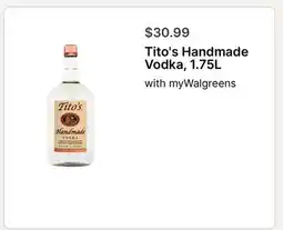 Walgreens Tito's Handmade Vodka offer