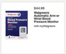 Walgreens Walgreens Automatic Arm or Wrist Blood Pressure Monitor offer