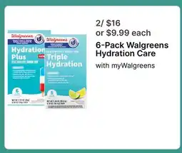 Walgreens 6-Pack Walgreens Hydration Care offer