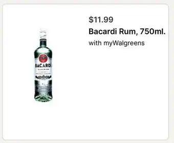 Walgreens Bacardi Rum offer
