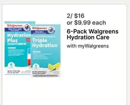 Walgreens 6-Pack Walgreens Hydration Care offer