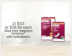 Walgreens Value Pack Walgreens Certainty offer